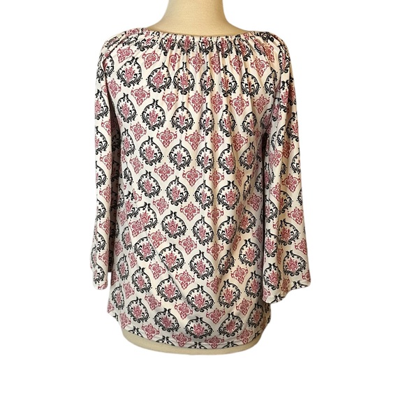 Erma’s Closet Pink Floral Women’s Long Sleeve Top Blouse with Design Size XS - Picture 4 of 8